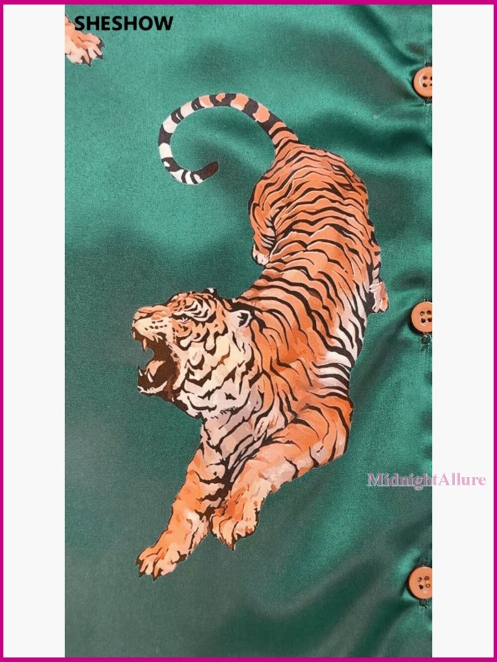 Women's Satin Pajama Set Long Sleeve Button Down PJs 2 Piece Lounge Set - Picture 7 of 7